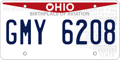 OH license plate GMY6208