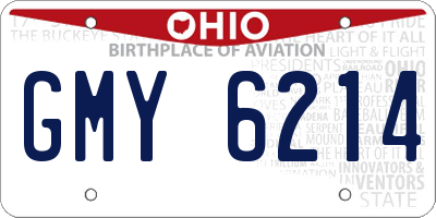 OH license plate GMY6214
