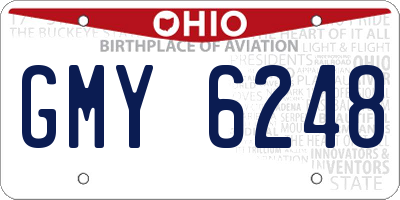 OH license plate GMY6248