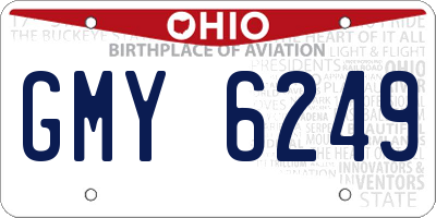 OH license plate GMY6249
