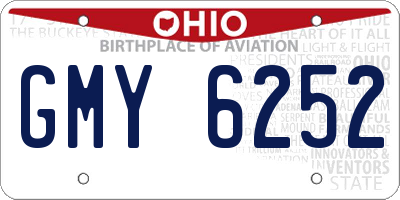 OH license plate GMY6252