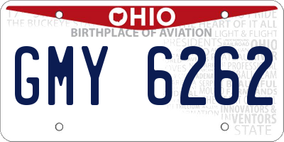 OH license plate GMY6262