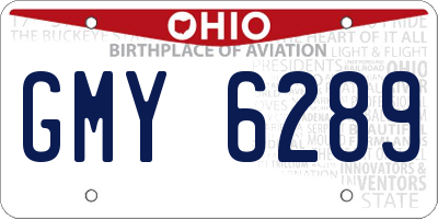 OH license plate GMY6289
