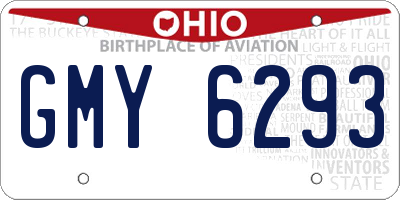 OH license plate GMY6293