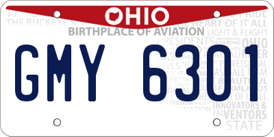 OH license plate GMY6301