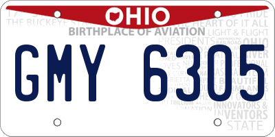 OH license plate GMY6305