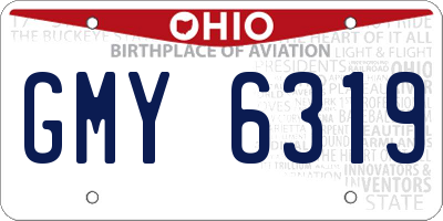 OH license plate GMY6319