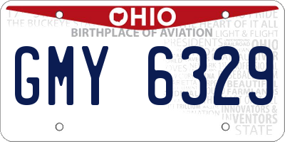OH license plate GMY6329