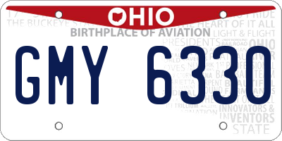 OH license plate GMY6330