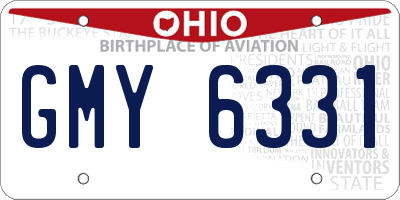 OH license plate GMY6331