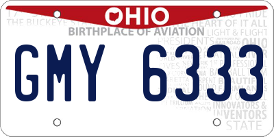 OH license plate GMY6333
