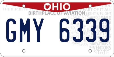 OH license plate GMY6339