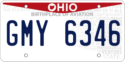 OH license plate GMY6346