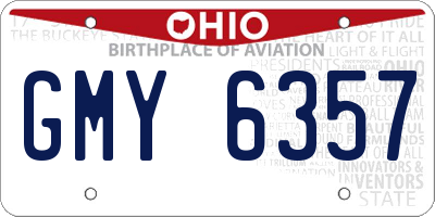 OH license plate GMY6357