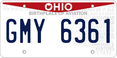 OH license plate GMY6361