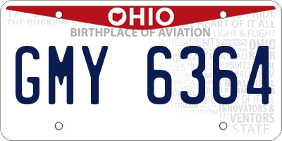 OH license plate GMY6364