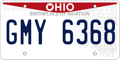 OH license plate GMY6368