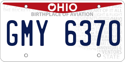 OH license plate GMY6370