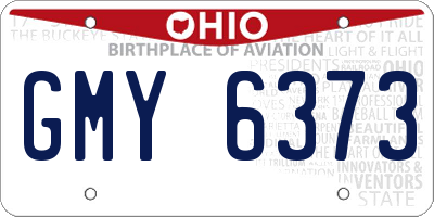 OH license plate GMY6373