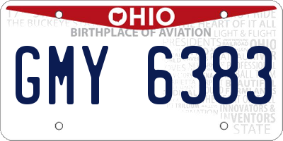 OH license plate GMY6383