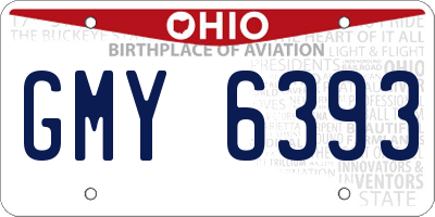 OH license plate GMY6393