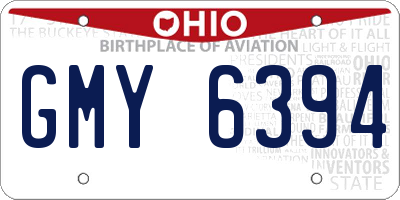 OH license plate GMY6394