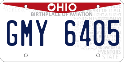 OH license plate GMY6405