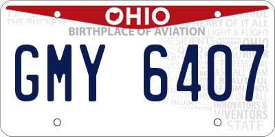OH license plate GMY6407
