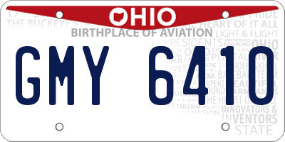 OH license plate GMY6410