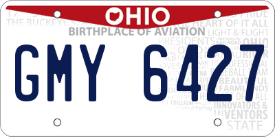 OH license plate GMY6427