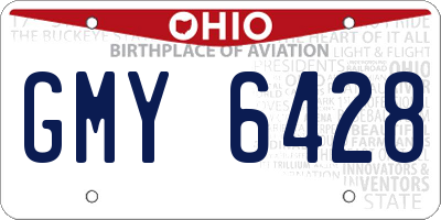 OH license plate GMY6428