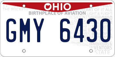 OH license plate GMY6430