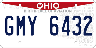 OH license plate GMY6432
