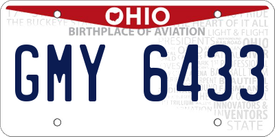 OH license plate GMY6433