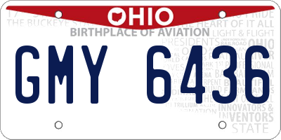 OH license plate GMY6436