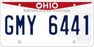 OH license plate GMY6441