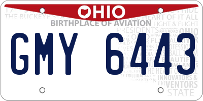 OH license plate GMY6443