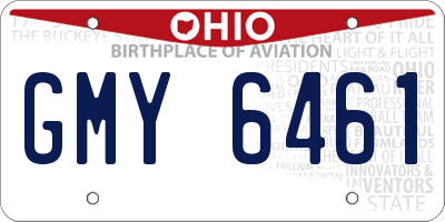 OH license plate GMY6461