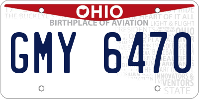 OH license plate GMY6470