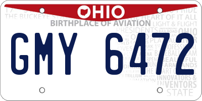 OH license plate GMY6472