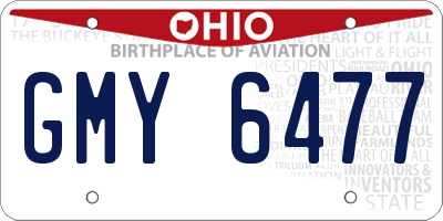 OH license plate GMY6477