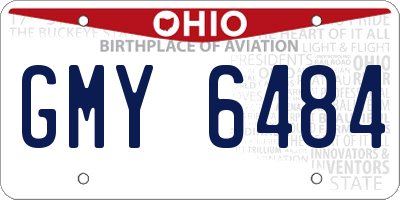 OH license plate GMY6484