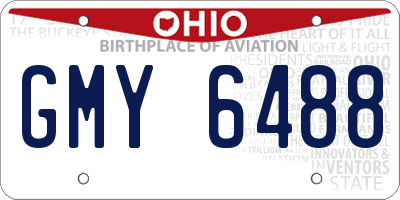 OH license plate GMY6488