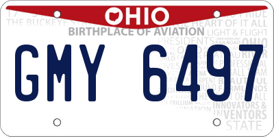 OH license plate GMY6497