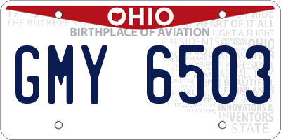 OH license plate GMY6503