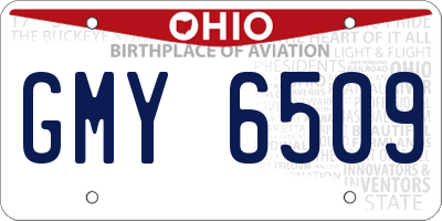 OH license plate GMY6509