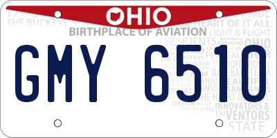 OH license plate GMY6510