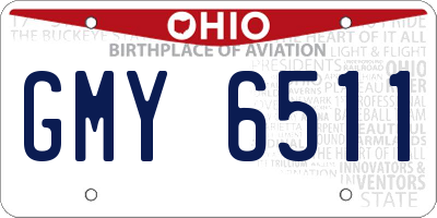 OH license plate GMY6511