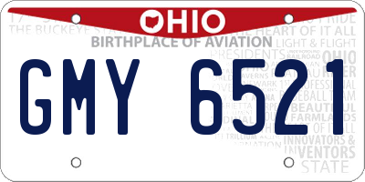 OH license plate GMY6521
