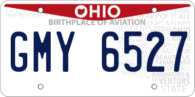 OH license plate GMY6527
